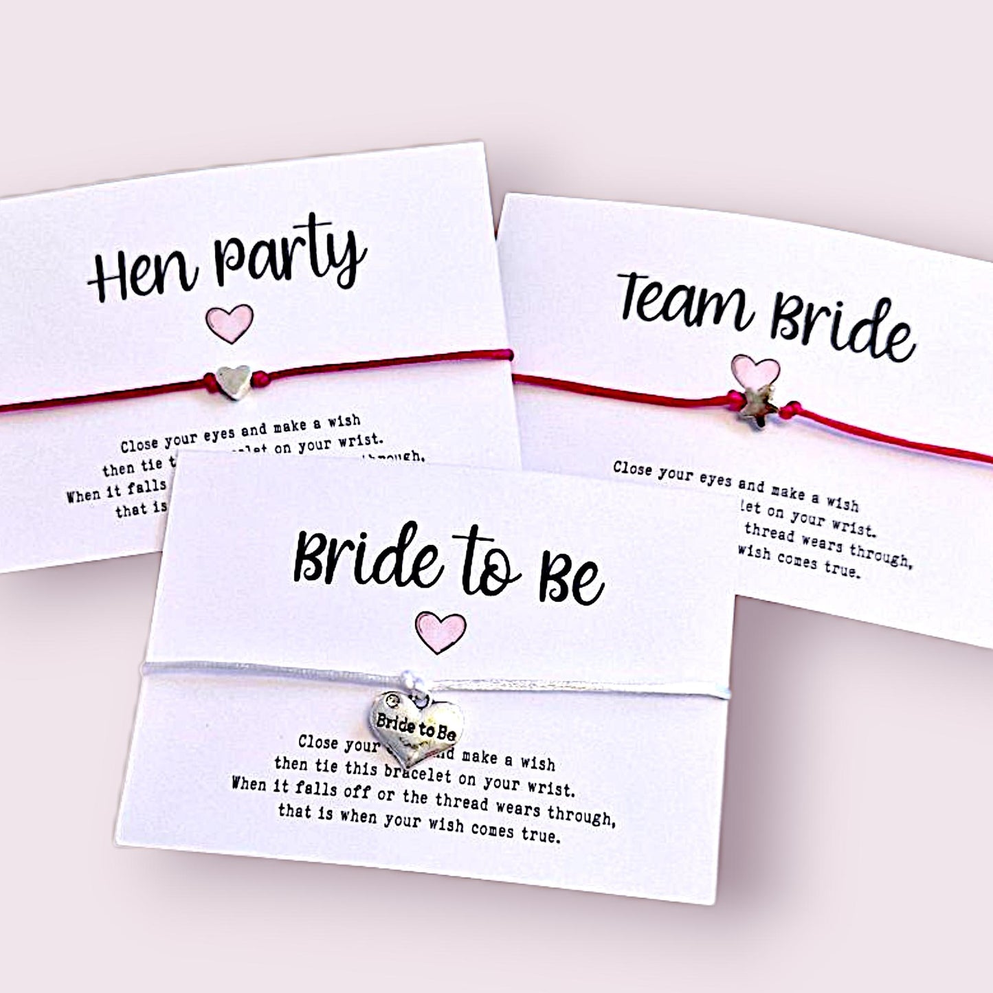 Bride Tribe Wish Bracelet: Hen Party Favor with Heart Charm