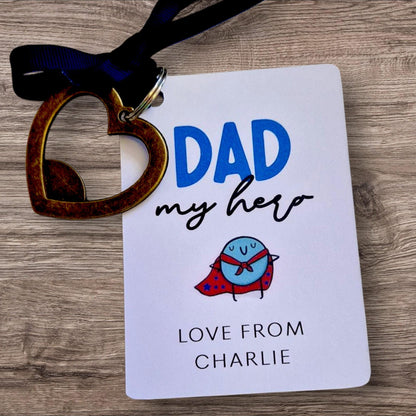Fathers Day I Daddy  I My hero I  Bottle Opener, Heart bottle opener I  Dad I Metal Heart I Fathers Day Gifts I Keyring I Bulk Gifting