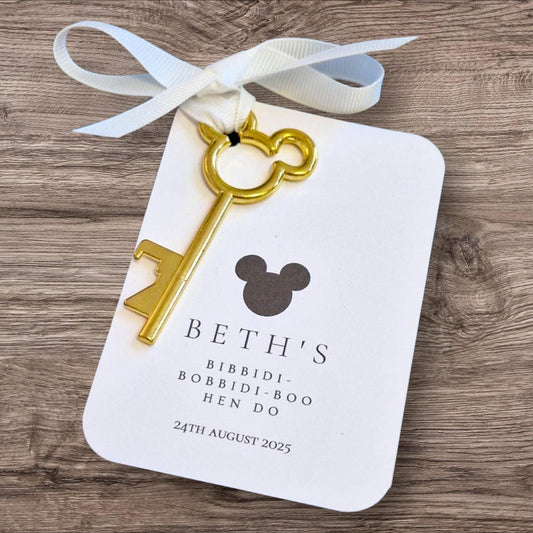 Bibbidi Bobbodi Boo Hen Do Keys and tags – Perfect for Hen Dos, Bridal Parties, Bachelorettes & Bridal Showers -