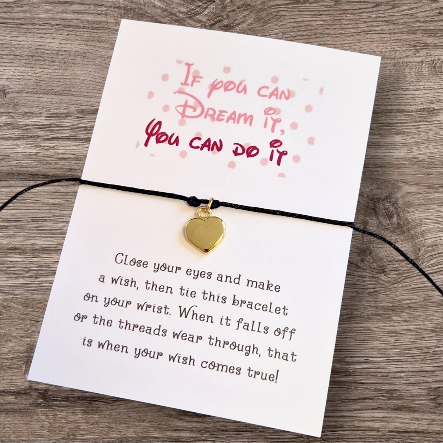 Wish Bracelet – “If You Dream It, You Can Do It” | Inspirational Gift | Disney-Inspired Bracelet | Graduation or Motivation Gift - Charm-Fun