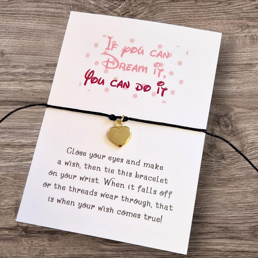 Wish Bracelet – “If You Dream It, You Can Do It” | Inspirational Gift | Disney-Inspired Bracelet | Graduation or Motivation Gift - Charm-Fun