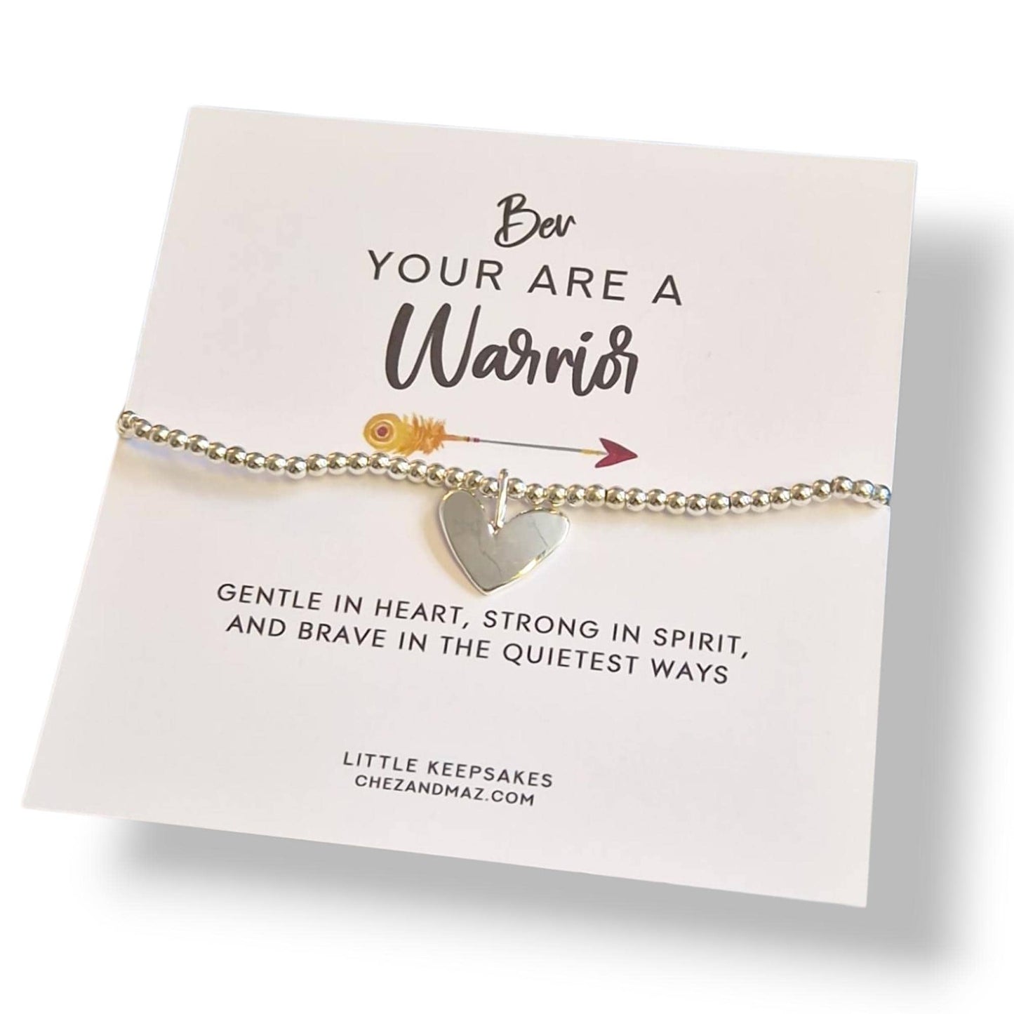 Warrior Bracelet: Silver Plated Strength Jewelry, Encouragement Gift