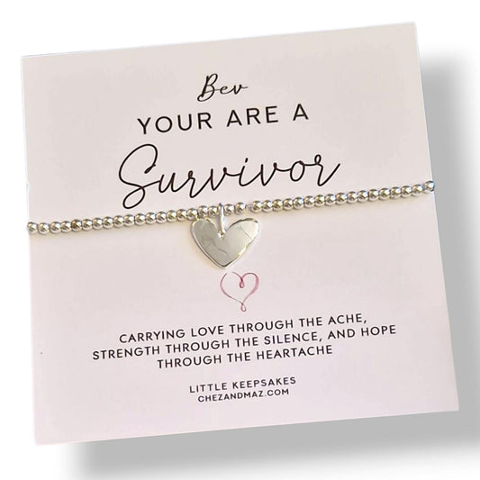 Inspirational Survivor Bracelet: Silver Plated Resilience Jewelry