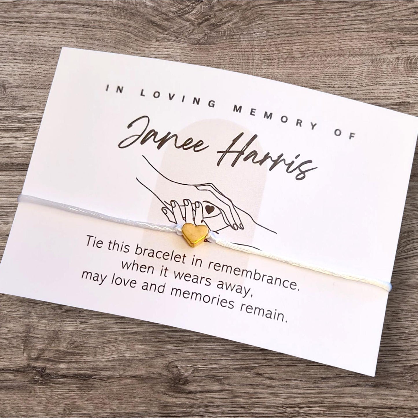 In Loving Memory Wish Bracelet: Sympathy Gift Keepsake I Personalised