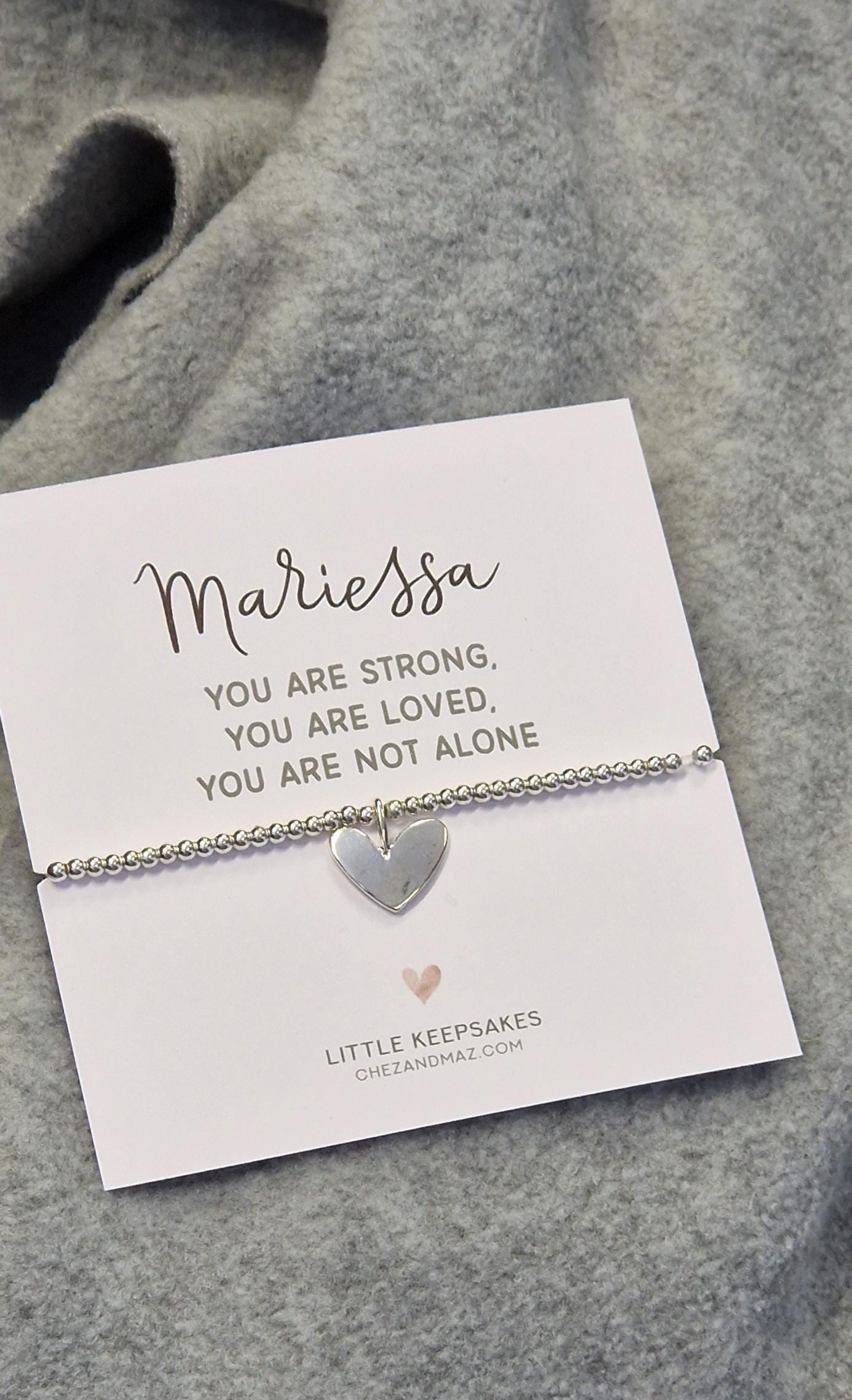 Inspirational Charm Bracelet: You Are Strong, Loved, Not Alone - Personalised