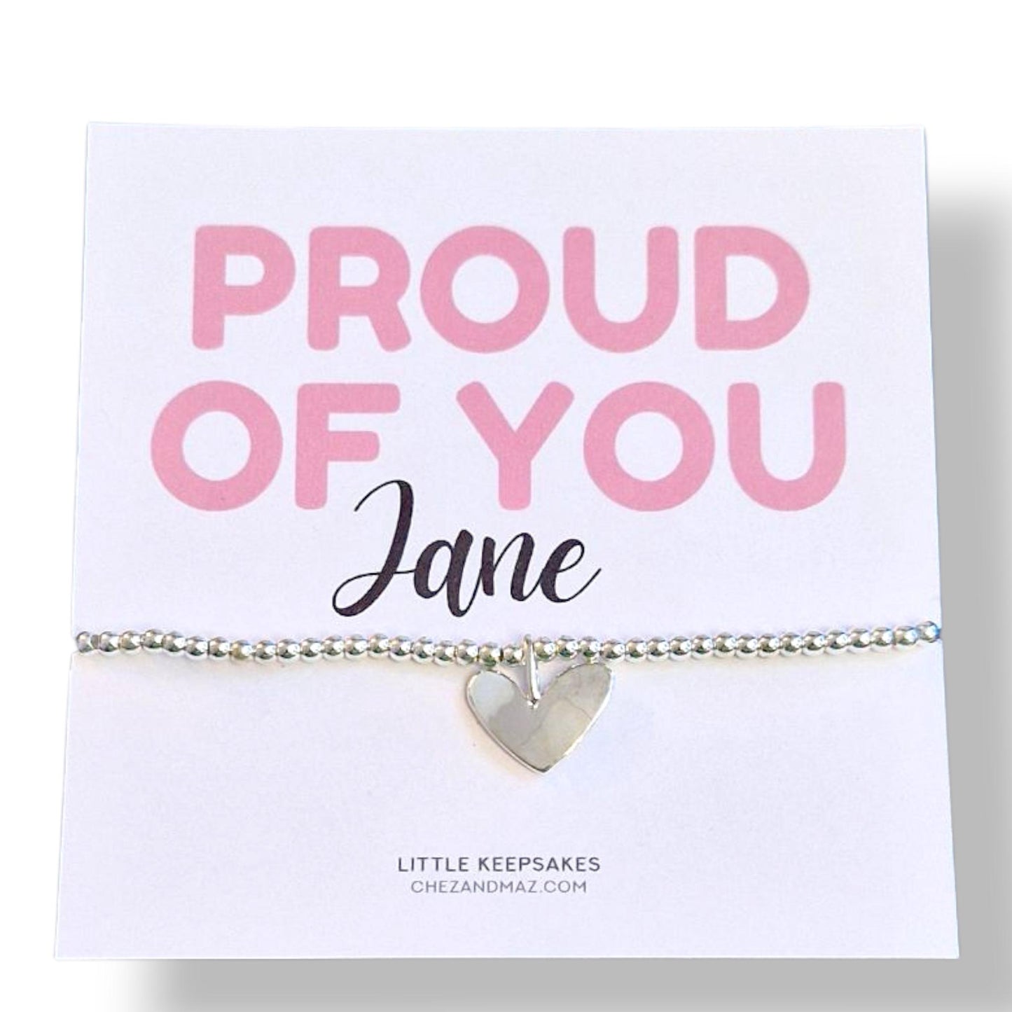 Proud of you Silver Plated Charm Bracelet: Exams, Congratulations Gifts