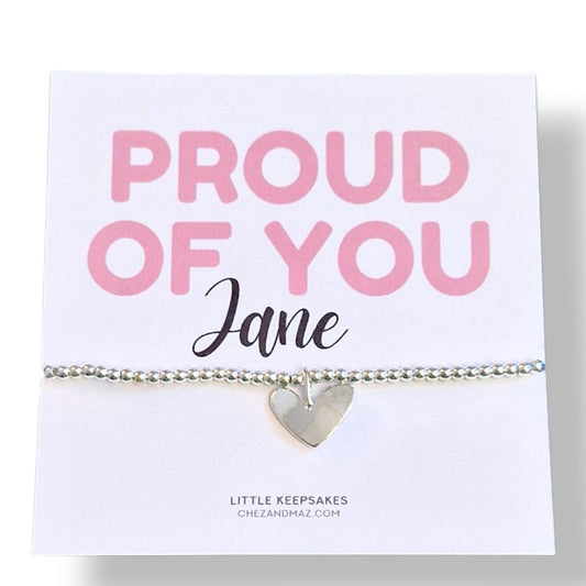 Proud of you Silver Plated Charm Bracelet: Exams, Congratulations Gifts