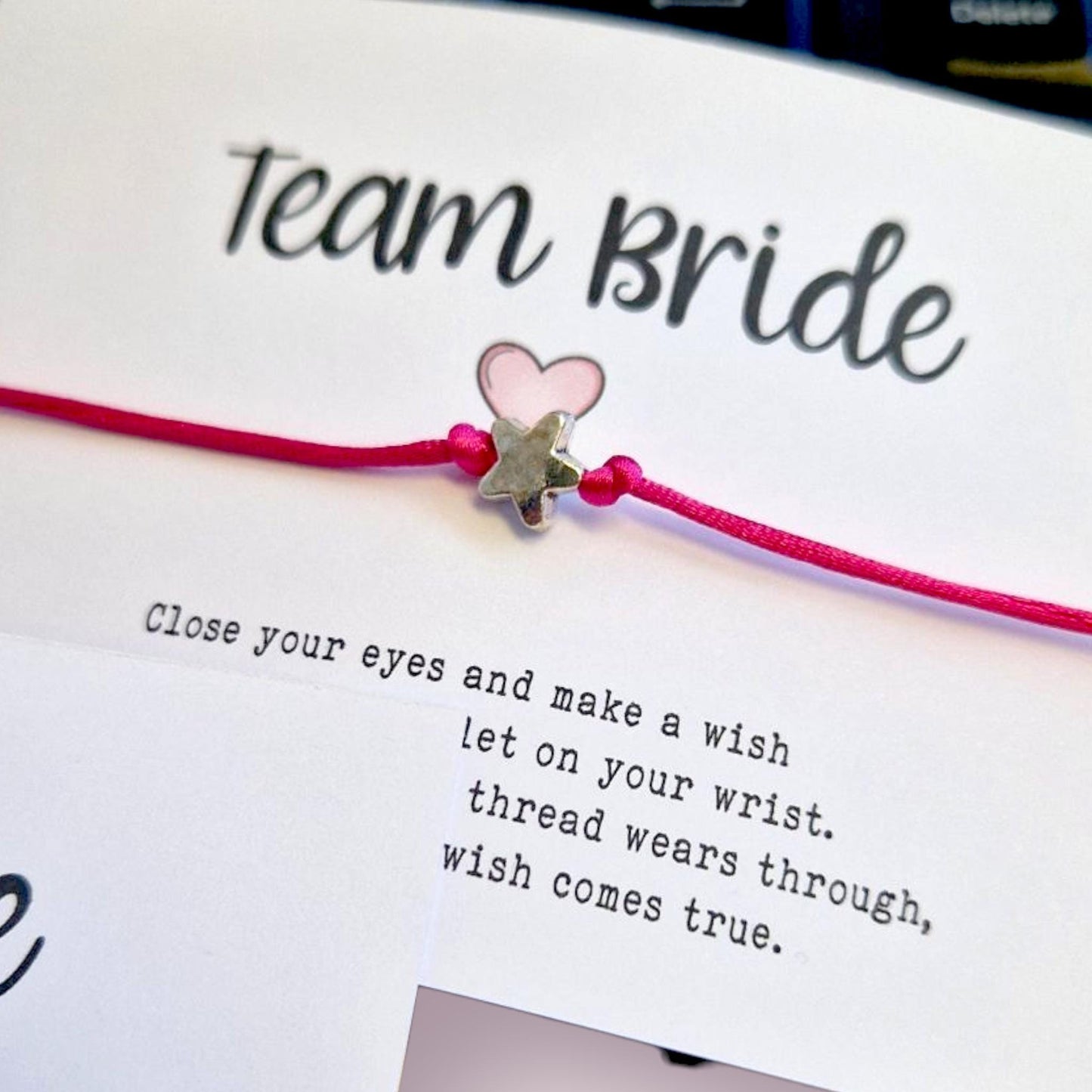 Bride Tribe Wish Bracelet: Hen Party Favor with Heart Charm