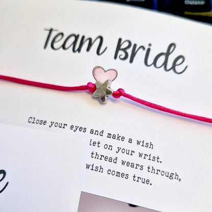 Bride Tribe Wish Bracelet: Hen Party Favor with Heart Charm