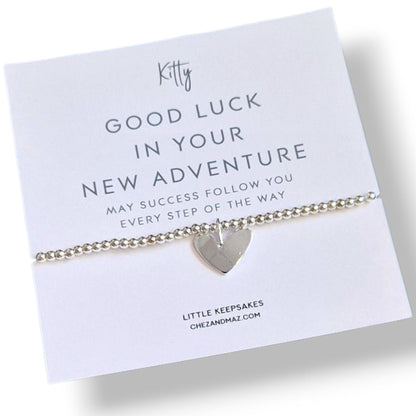 Personalized Silver-Plated Bracelet: New Job, Leaving Gift