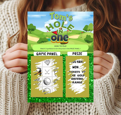 Golf Scratch Off Card: Surprise Gift for Golfers, fun lotto, Personalised, Christmas, Birthday