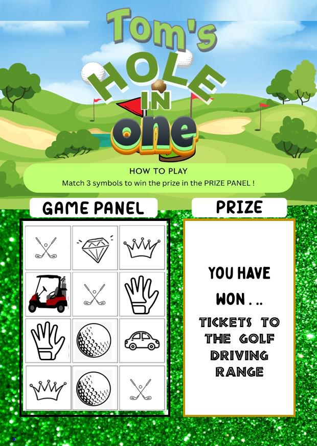 Golf Scratch Off Card: Surprise Gift for Golfers, fun lotto, Personalised, Christmas, Birthday