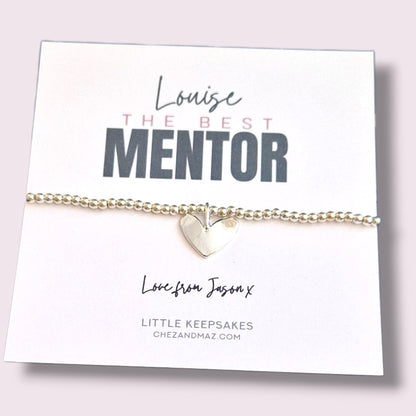 Best Mentor End of Year Gift I Leaving School I Thank You Gift  I End of Term I Silver Plated  Bracelet Appreciation Jewellery, Christmas