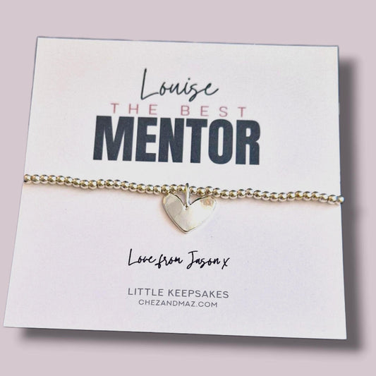 Best Mentor End of Year Gift I Leaving School I Thank You Gift  I End of Term I Silver Plated  Bracelet Appreciation Jewellery.