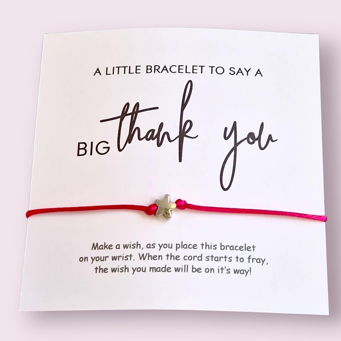 Thank You Wish Bracelet: Gold Heart Charm, Friendship Gift