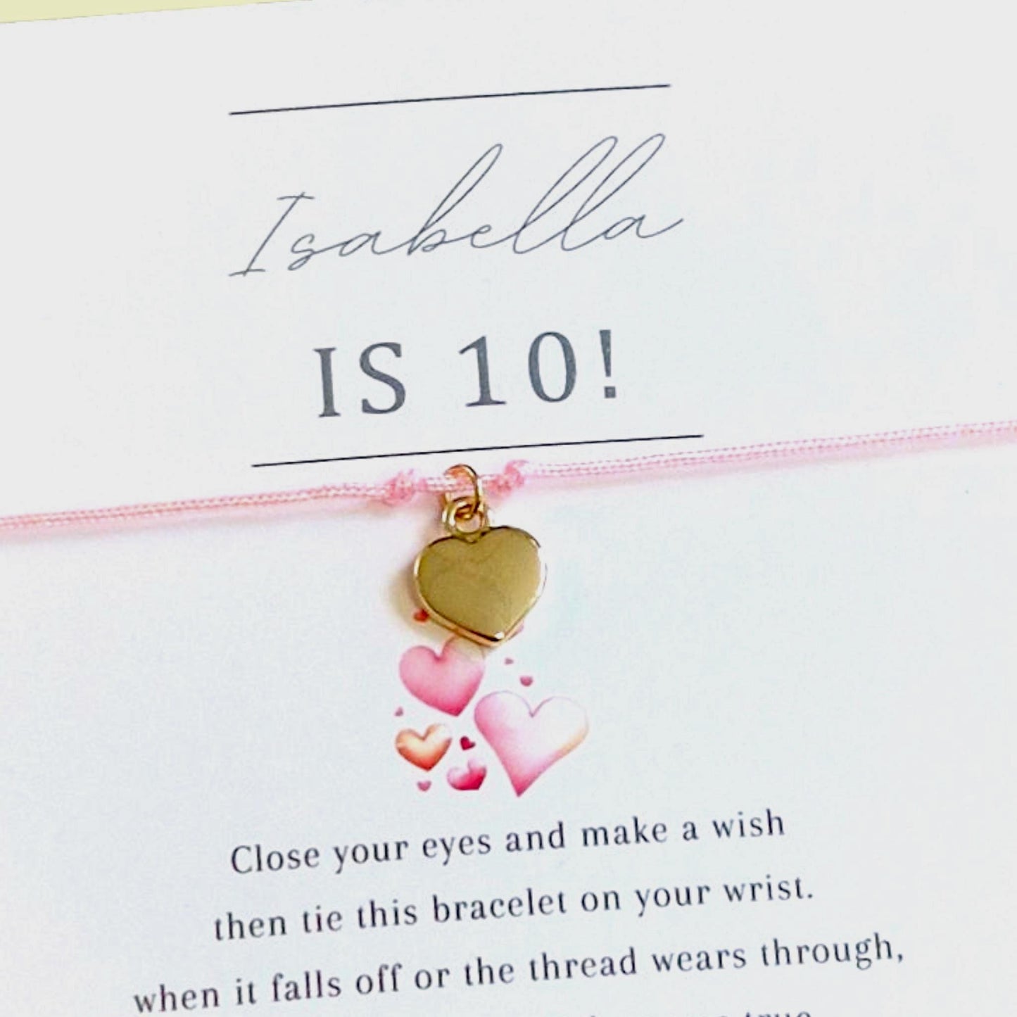 Personalised  Birthday Wish Bracelet: Adjustable Charm, Minimalist Jewelry