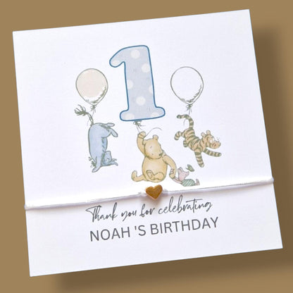 Winnie the Pooh Wish Bracelet: Personalized Birthday Party Favor