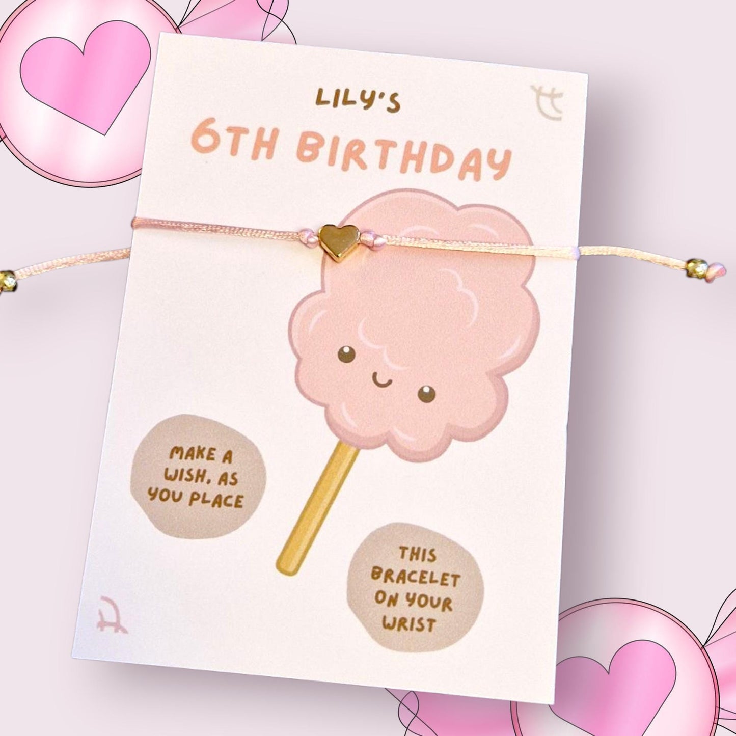 Candy Floss Wish Bracelet: Pastel Party Favor for Girls