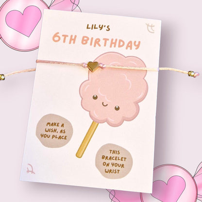 Candy Floss Wish Bracelet: Pastel Party Favor for Girls