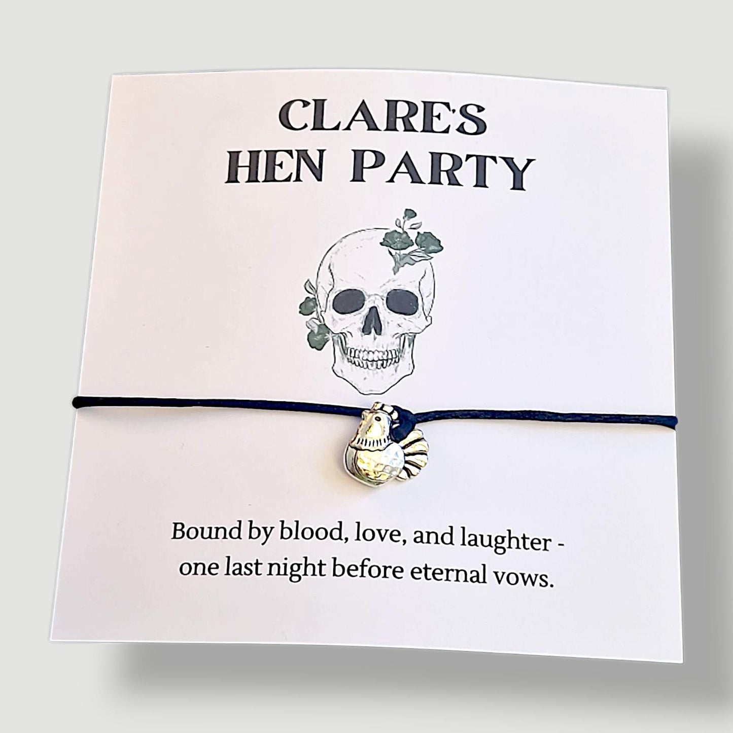Gothic Hen Party Wish Bracelet: Witchy Bachelorette Favor