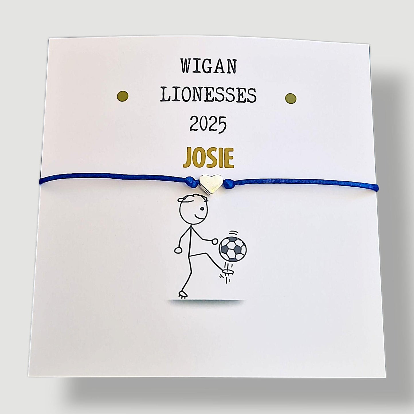 Personalised Lionesses Football Wish Bracelet – Women’s Soccer Team Gift, Custom England Bracelet, Perfect for Football Fans & Players