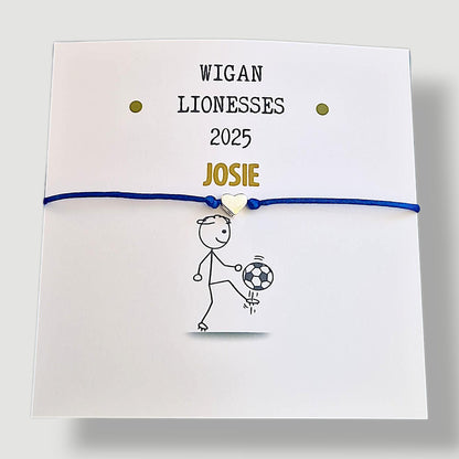 Personalised Lionesses Football Wish Bracelet – Women’s Soccer Team Gift, Custom England Bracelet, Perfect for Football Fans & Players
