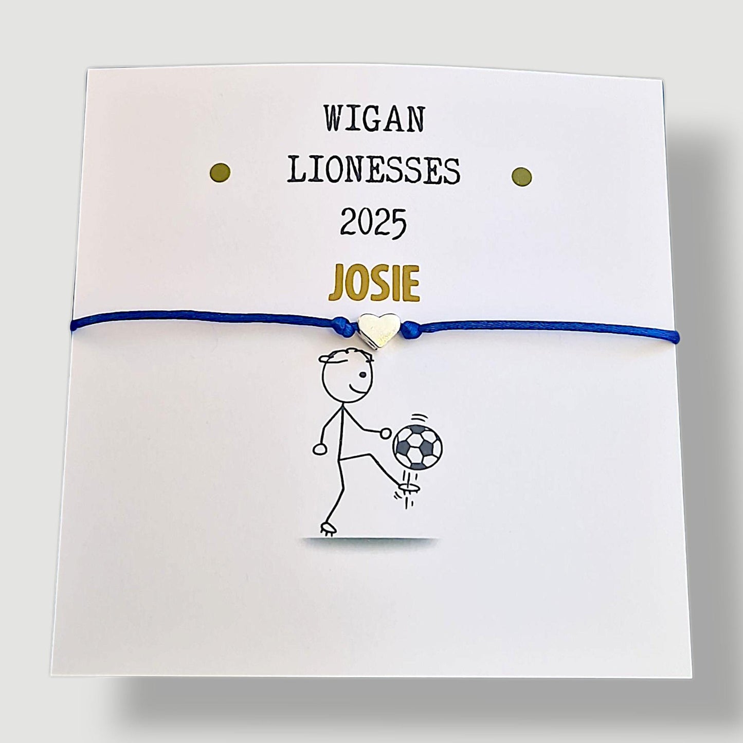 Personalised Lionesses Football Wish Bracelet – Women’s Soccer Team Gift, Custom England Bracelet, Perfect for Football Fans & Players