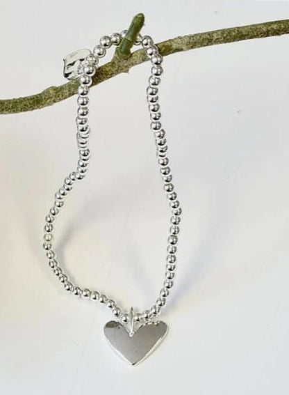 Godmother Silver-Plated Heart Bracelet: Guardian Angel Gift