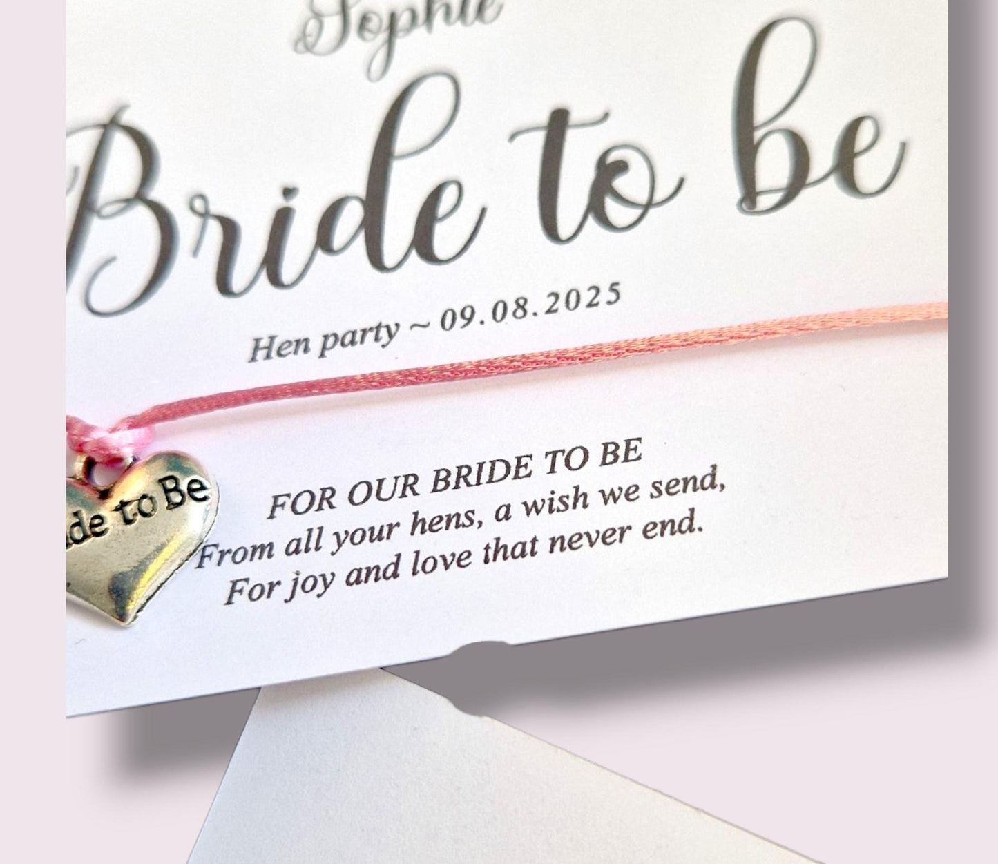 Hen Party Wish Bracelet: Bride Tribe Favor with Silver Charm - Hen Do, Hen Weekend