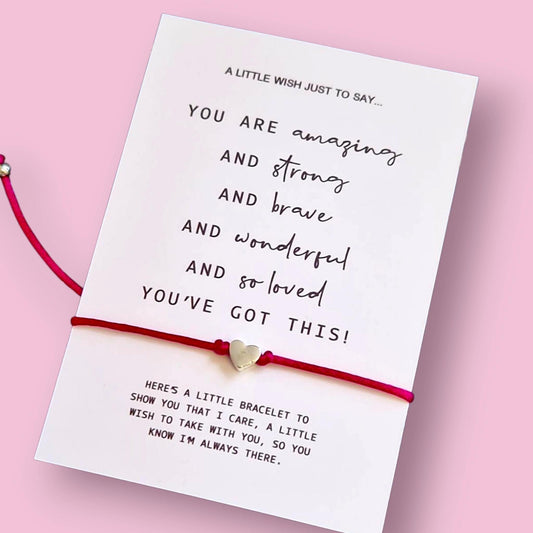 You are amazing, strong Wish Bracelet: You've Got This - Thinking of You Gift