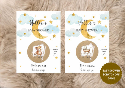 Personalized Baby Shower Scratch Off Game: Gender Neutral Party Activity