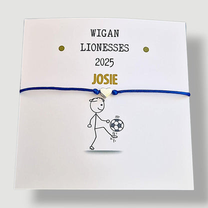 Personalised Lionesses Football Wish Bracelet – Women’s Soccer Team Gift, Custom England Bracelet, Perfect for Football Fans & Players