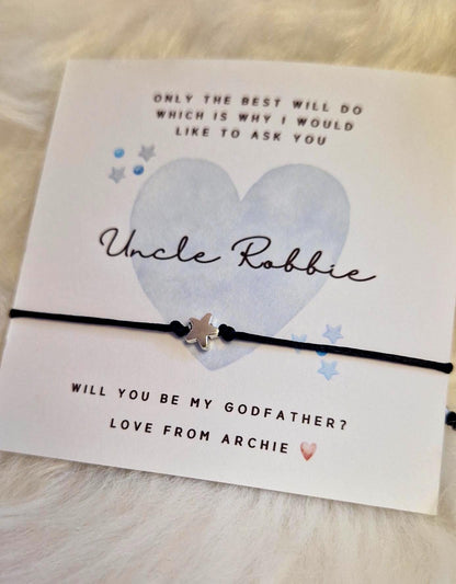 Personalised Godfather Wish Bracelet: Christening Gift
