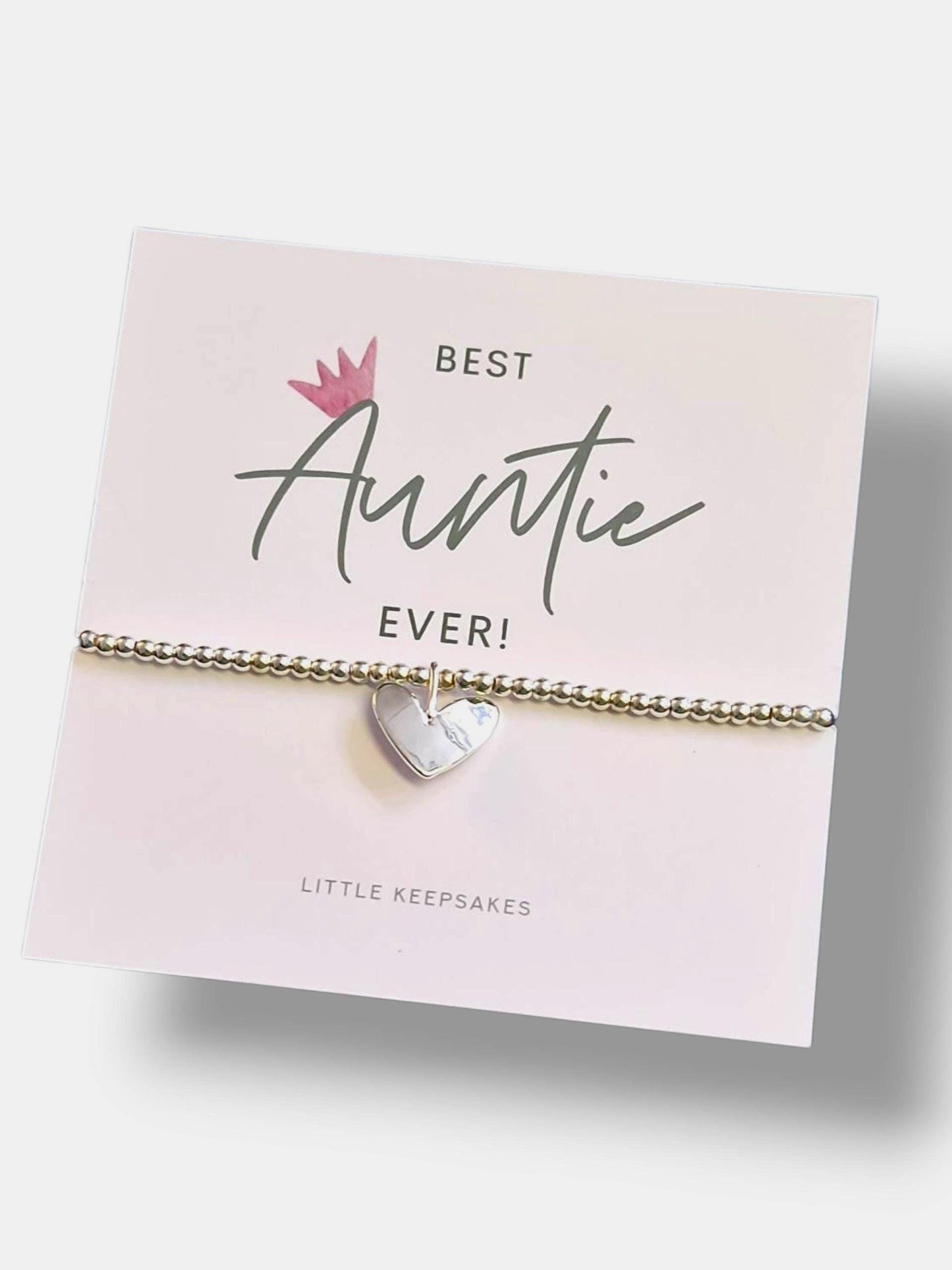 Best Auntie Ever Silver-Plated Bracelet with Heart Charm | Gift for Aunt |  Jewellery | Perfect for Birthdays and  Special Occasions CM14