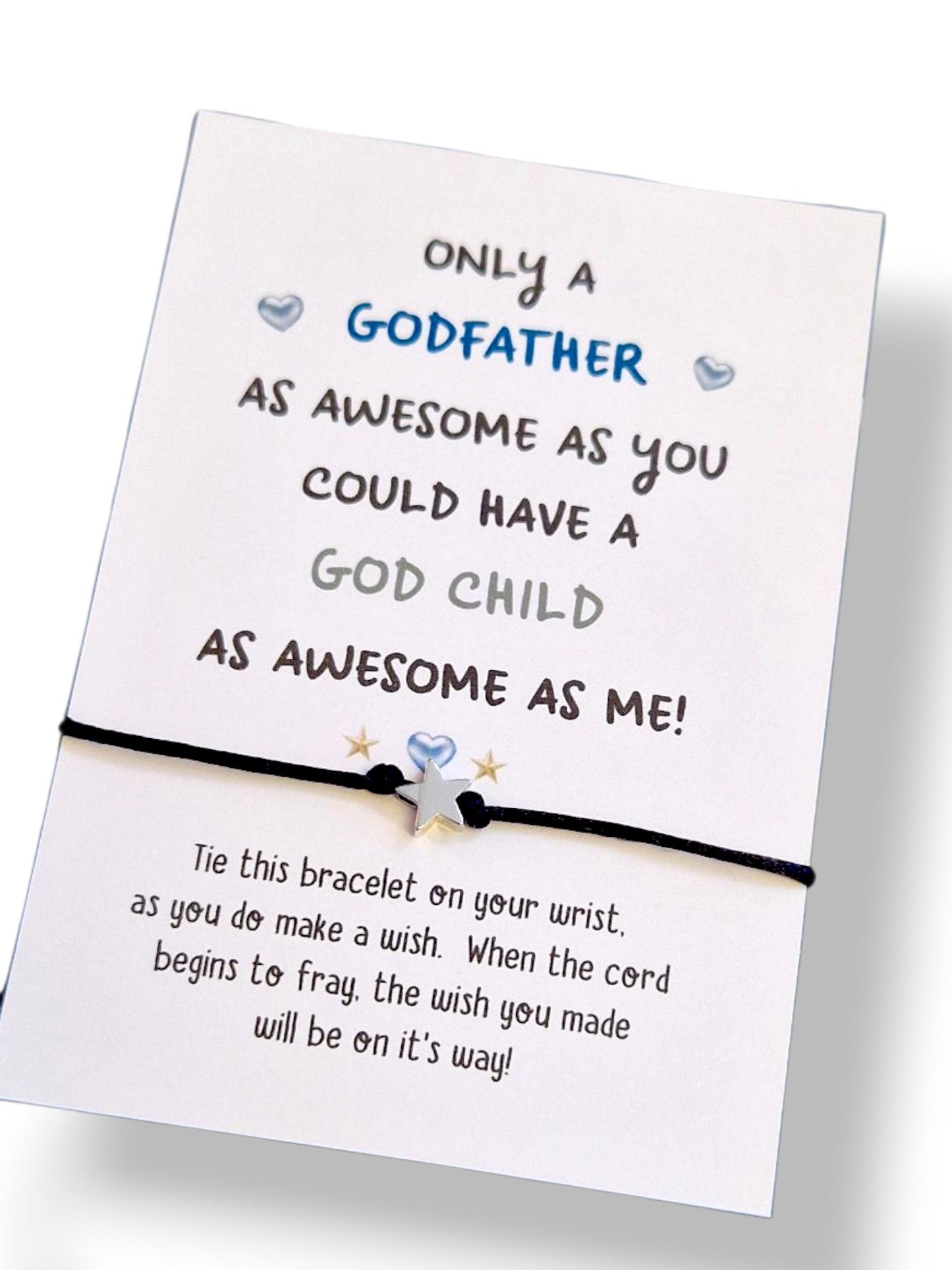 Funny Godfather Wish Bracelet: Superhero Gift