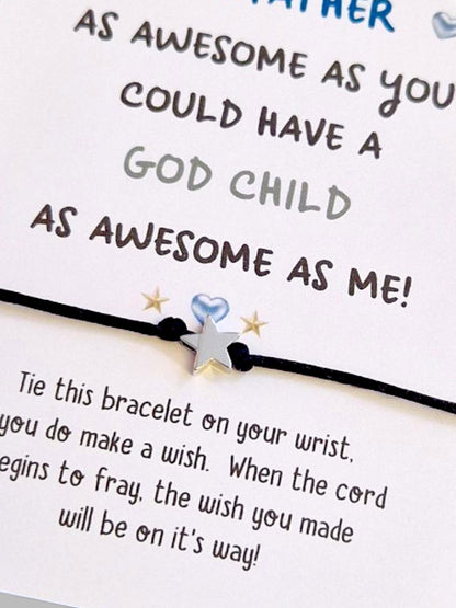 Funny Godfather Wish Bracelet: Superhero Gift