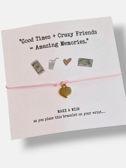 Girls Weekend Wish Bracelet: Friendship Keepsake Party Favor