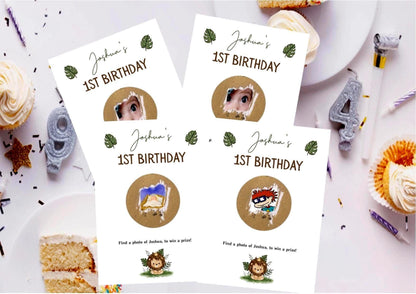 Birthday Face Scratch Card Game: Fun Party Activity for Kids an Adults - Party Game