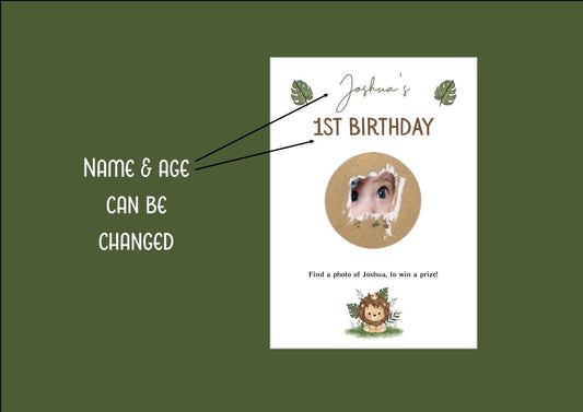 Birthday Face Scratch Card Game: Fun Party Activity for Kids an Adults - Party Game