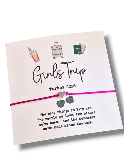 Friendship Wish Bracelets: Girls Trip Keepsake, Girls Weekend - Chick's Trip