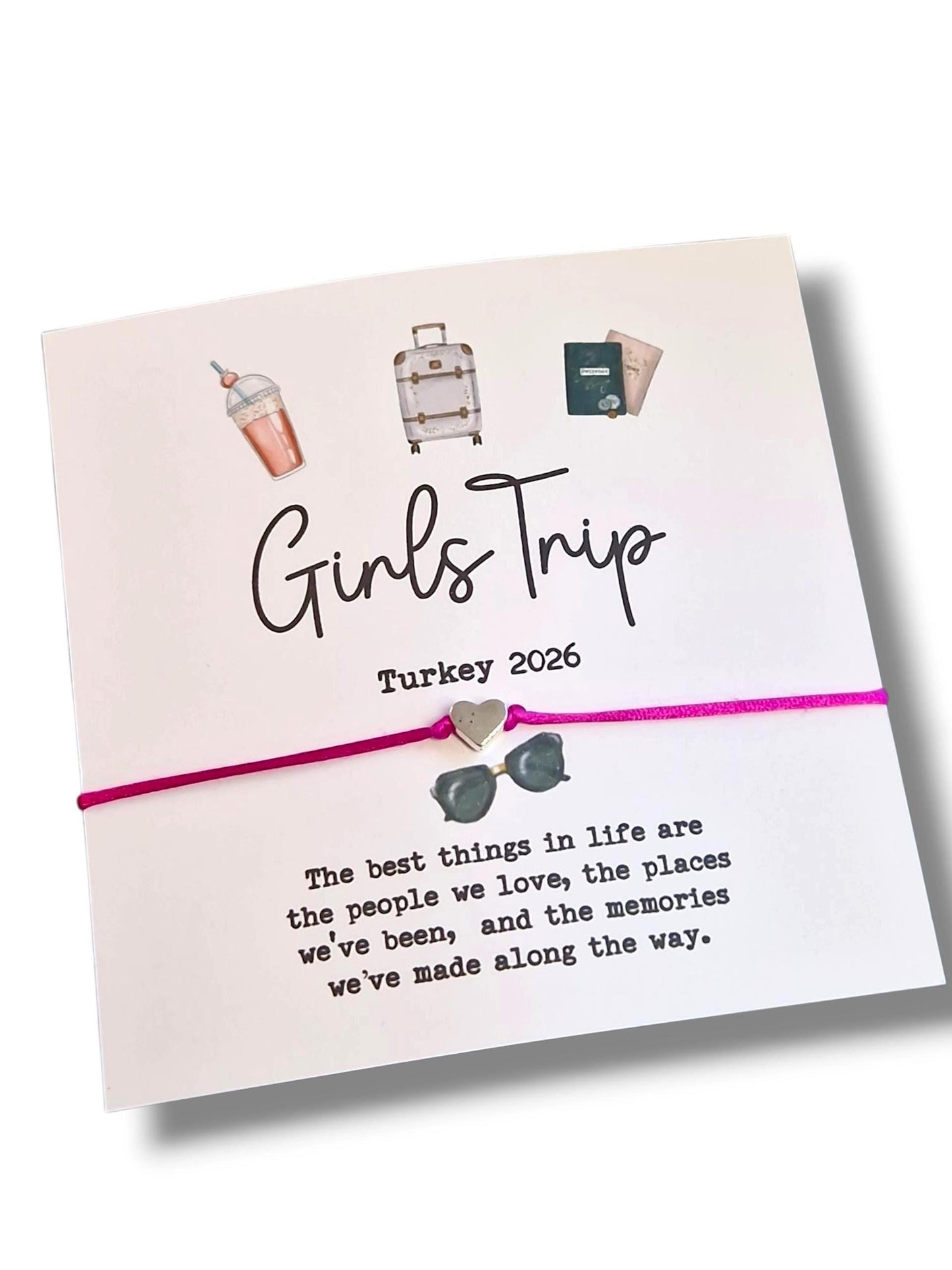 Friendship Wish Bracelets: Girls Trip Keepsake, Girls Weekend - Chick's Trip