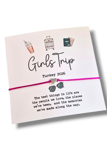 Friendship Wish Bracelets: Girls Trip Keepsake, Girls Weekend - Chick's Trip