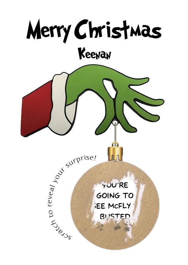 Christmas Character Grumpy Green Creature Personalised Christmas Scratch Card: Surprise Gift Reveal