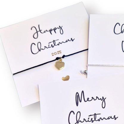 Christmas Wish 2025 - Classy Elegant- Festive Words Bracelets and Backing Card - Christmas Gift -Charm - Charm Bracelet - 707