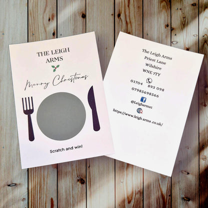 Business Scratchcard, Hospitality Scratch to Reveal Voucher,Scratch to Win, Business Stationery - Custom Scratch Cards - Lottery Cards