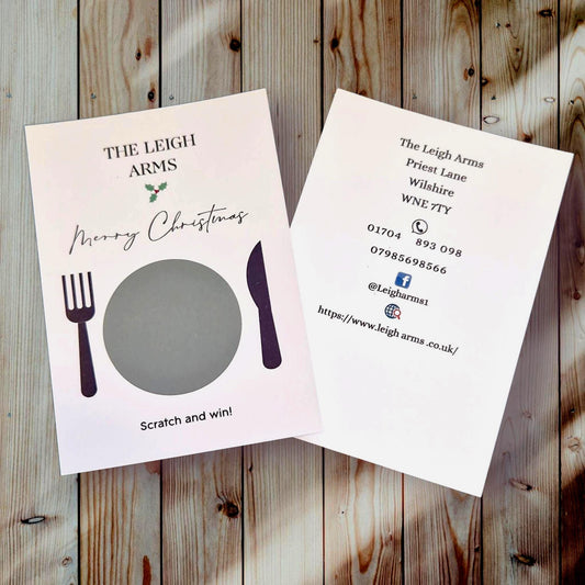 Business Scratchcard, Hospitality Scratch to Reveal Voucher,Scratch to Win, Business Stationery - Custom Scratch Cards - Lottery Cards