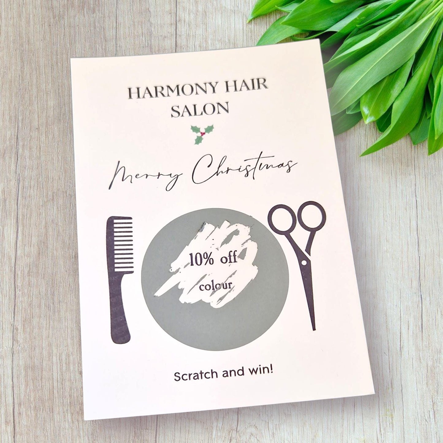 Business Scratchcard, Hairdressers Scratch to Reveal Voucher,Scratch to Win, Business Stationery - Custom Scratch Cards - Lottery Cards