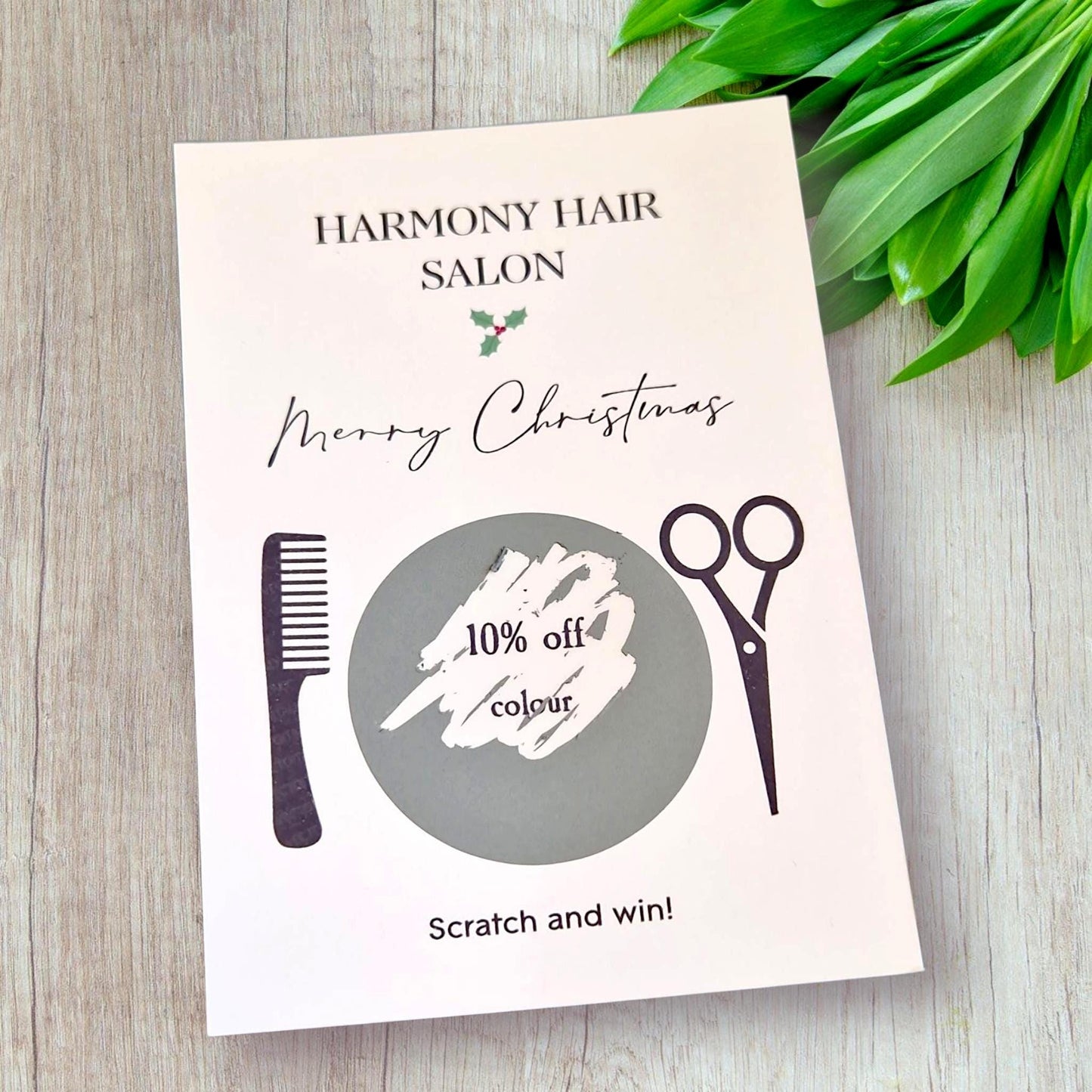 Business Scratchcard, Hairdressers Scratch to Reveal Voucher,Scratch to Win, Business Stationery - Custom Scratch Cards - Lottery Cards