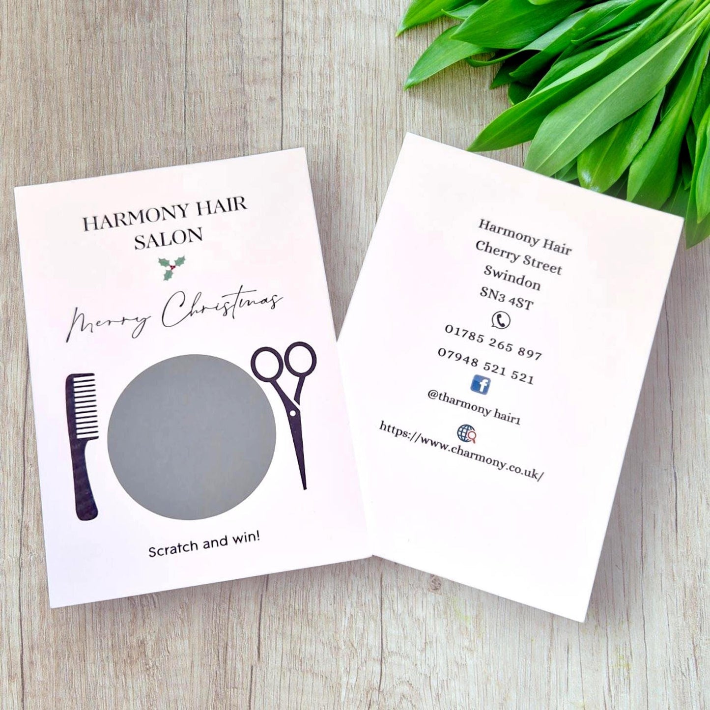 Business Scratchcard, Hairdressers Scratch to Reveal Voucher,Scratch to Win, Business Stationery - Custom Scratch Cards - Lottery Cards