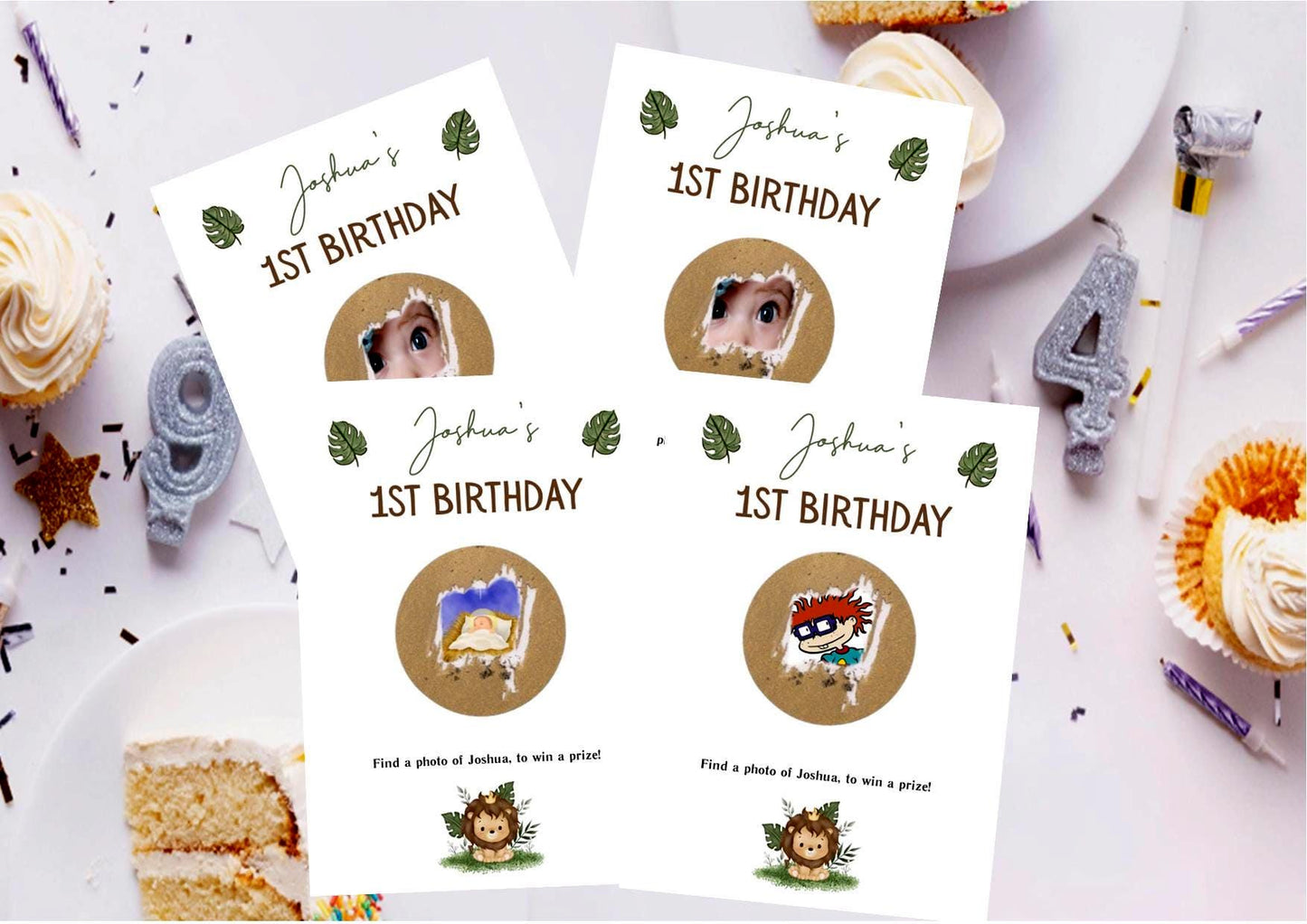 Birthday Face Scratch Card Game: Fun Party Activity for Kids an Adults - Party Game
